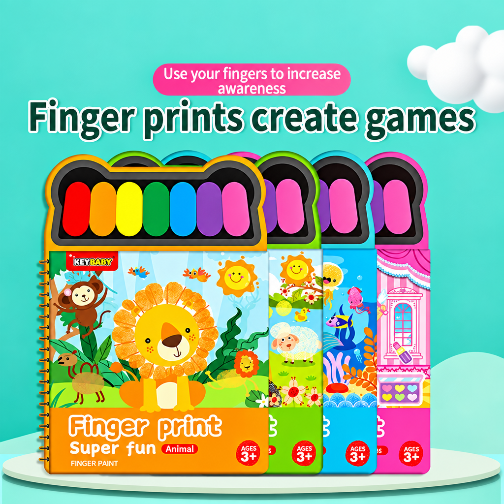FingerArt – Creativo y colorido: libro de pinturas con los dedos para niños