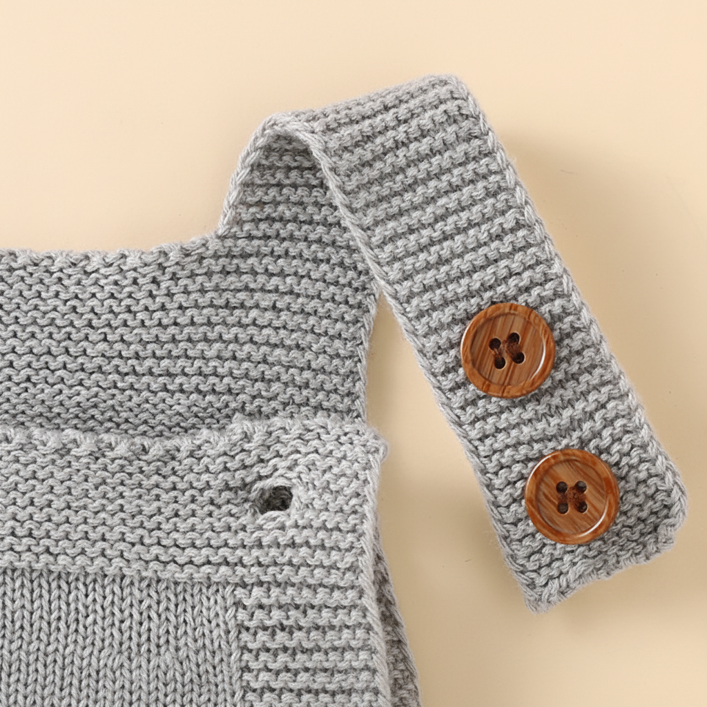 MiniCozy – Suave y cómodo: peto de punto para bebé con gorrito