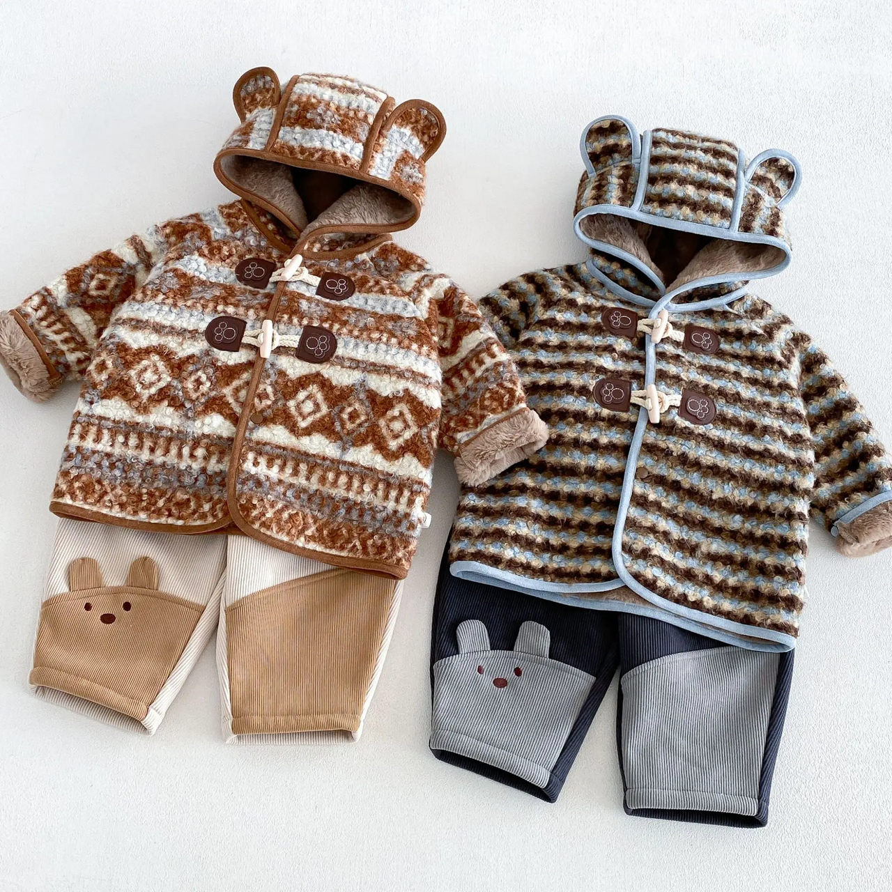 LittleWarm – Acogedor y elegante: abrigo de invierno con diseño Fair Isle