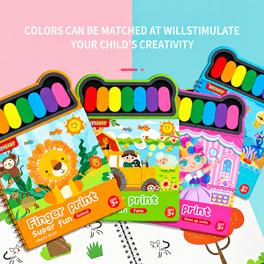 FingerArt – Creativo y colorido: libro de pinturas con los dedos para niños