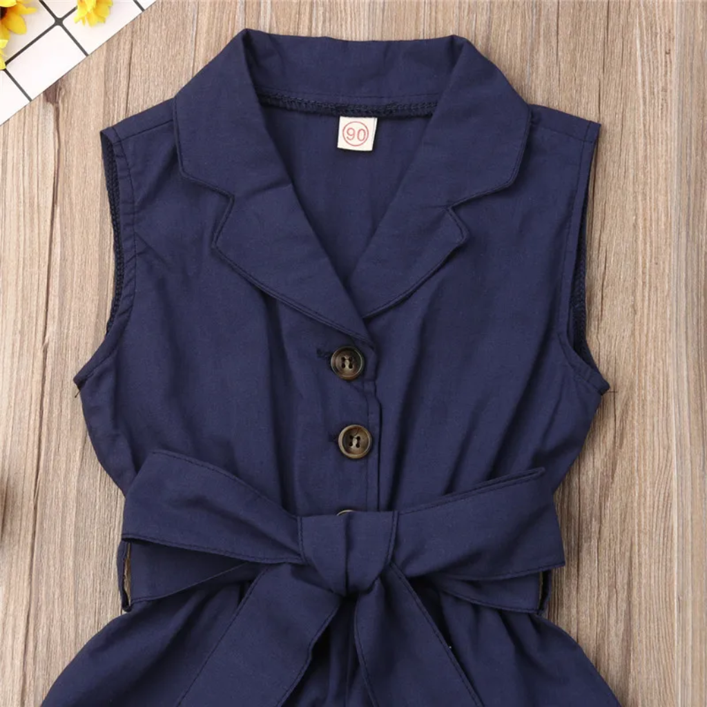 LittleLady – Elegancia y tendencias  – Mono con cinturilla con lazo