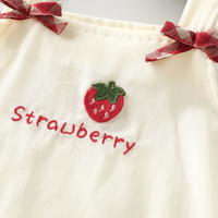 Thumbnail for BerryBloom – Bonito y cómodo: vestido de niña con estampado de fresas y conejitos