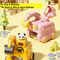 Thumbnail for TinyExcavators – Única y funcional: botella de agua con forma de excavadora y pajita