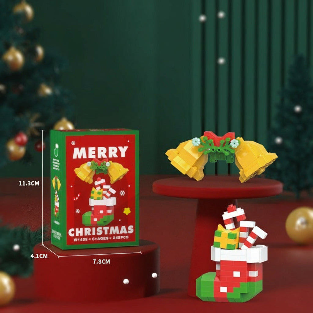 HolidayBlocks – Alegre y decorativo: mini bloques de construcción navideños