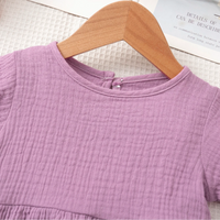 Thumbnail for SoftCharm – Elegante y cómodo: conjunto para niñas con top con volantes y pantalón largo