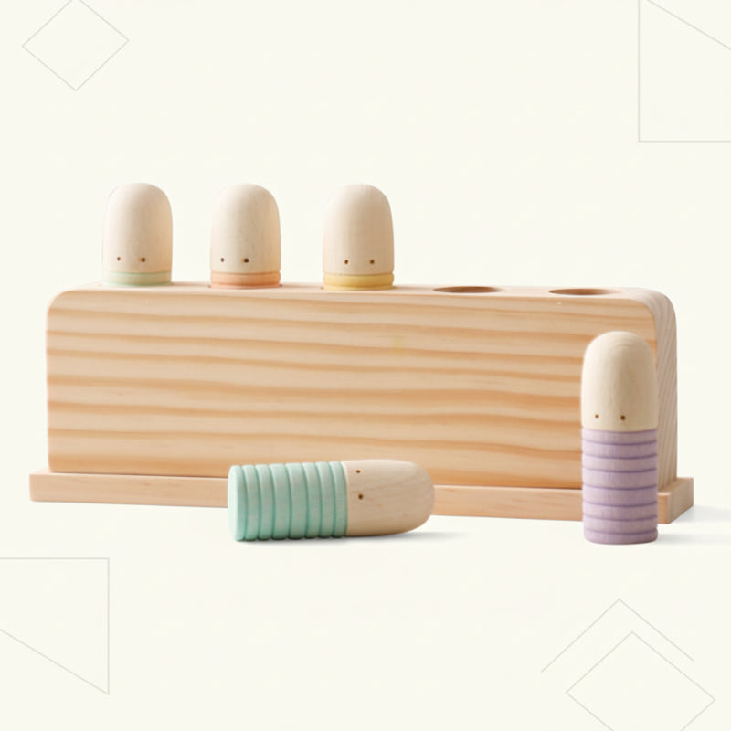Color Spring: jugar y desarrollarse: juguetes sensoriales de madera para bebés