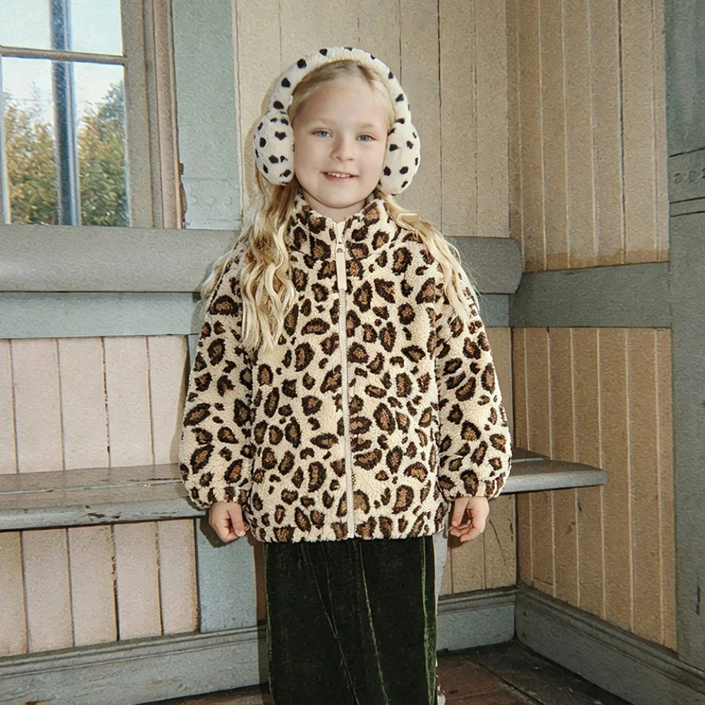 WarmHug – Cómoda y moderna: chaqueta de forro polar para niños con estampados divertidos