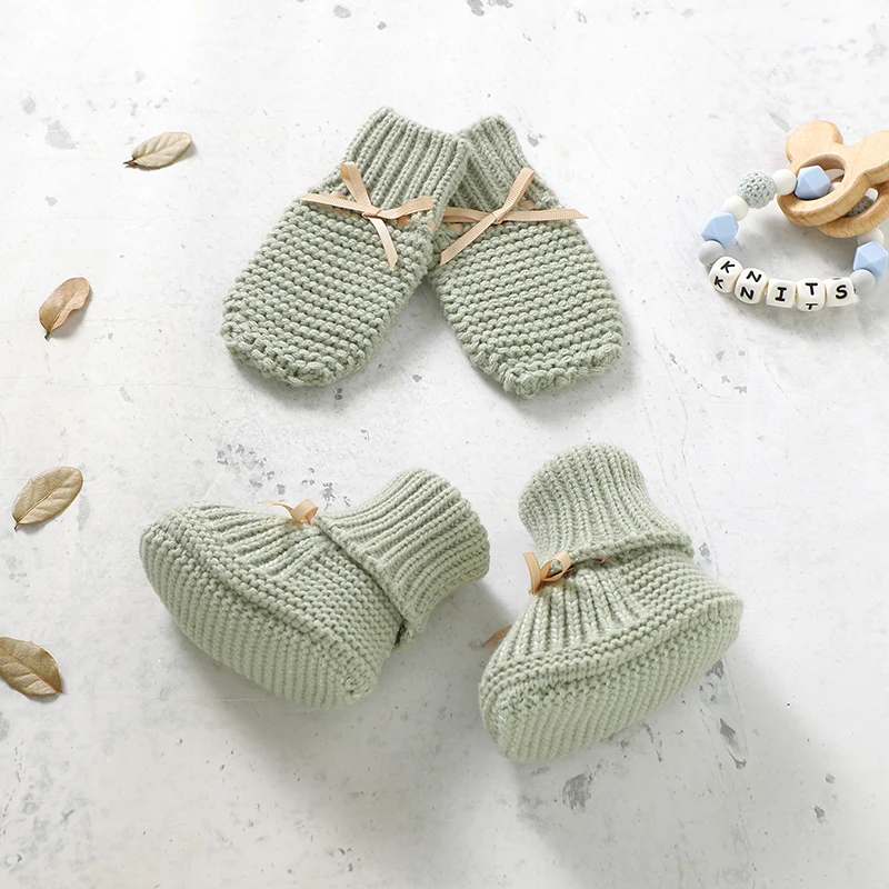 Booties & Mittens – Suave y cálido: conjunto de guantes y patucos