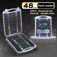 Thumbnail for ArtShine – Colorido y brillante – Set de rotuladores de doble cara con purpurina y efectos luminosos
