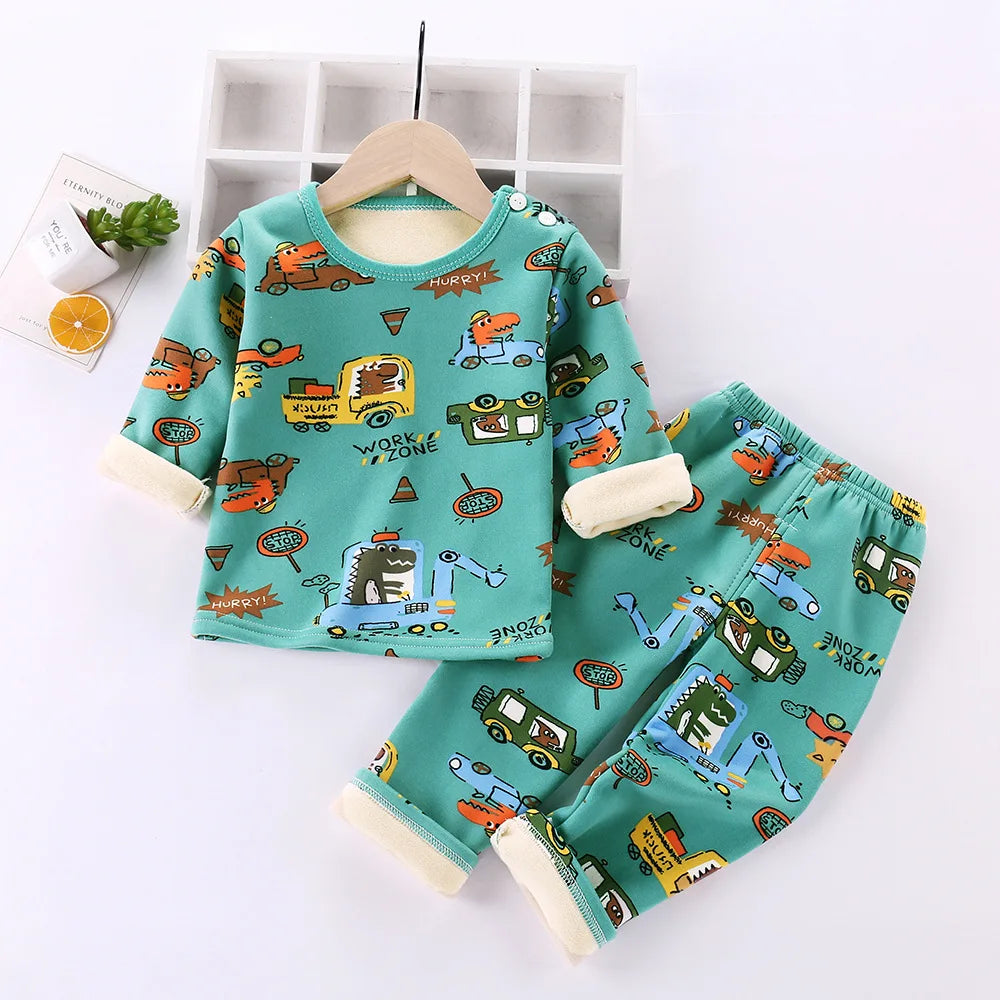 Mini Fashion™ - Pijama de forro polar con dibujos animados