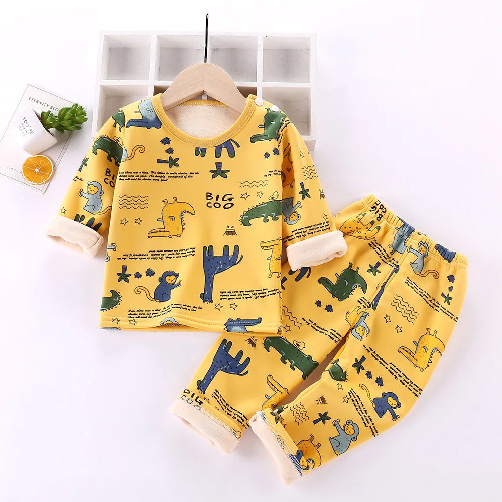 Mini Fashion™ - Pijama de forro polar con dibujos animados