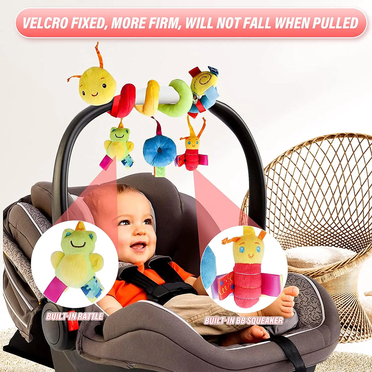 Baby Mobile Snake™ - Para sillas de coche - Móvil para bebé - serpiente