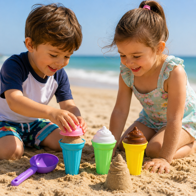 BeachFun – Diversión en la arena y creatividad – Set de juego «Helado de playa»