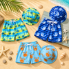 Beach Set – Colorido y elegante: bañador estampado y gorro