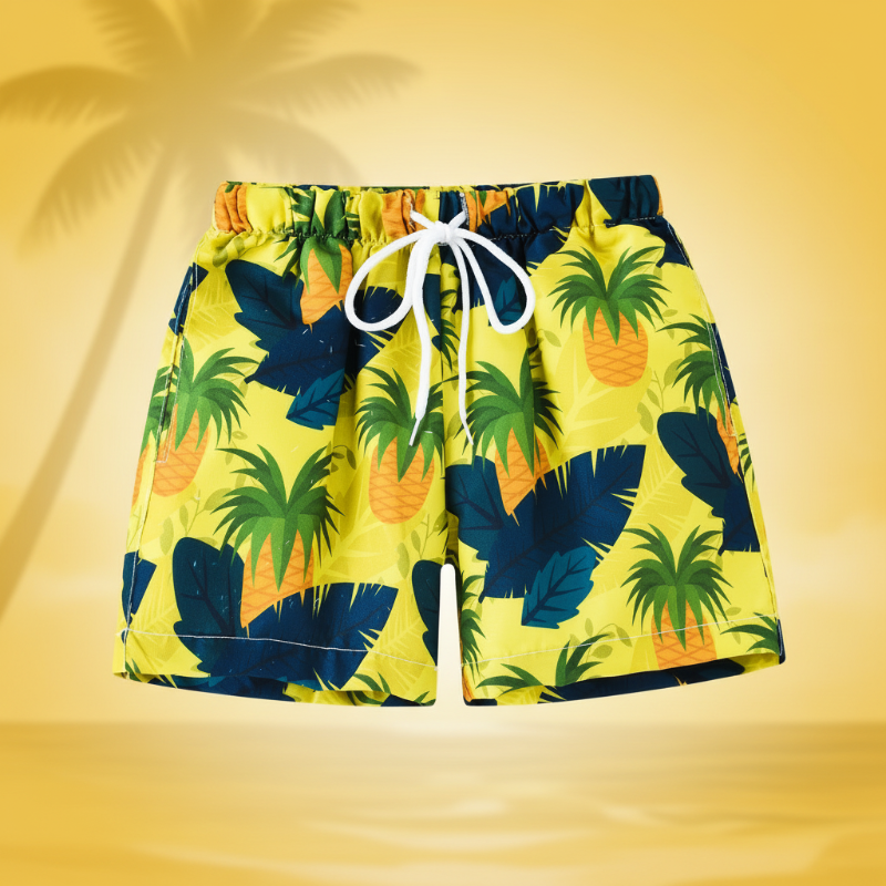 Beach Shorts – Ligero y divertido: bañador infantil tropical