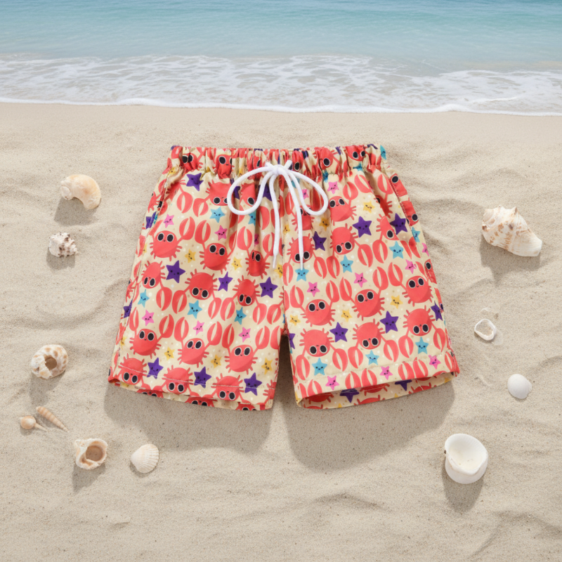 Beach Shorts – Ligero y divertido: bañador infantil tropical