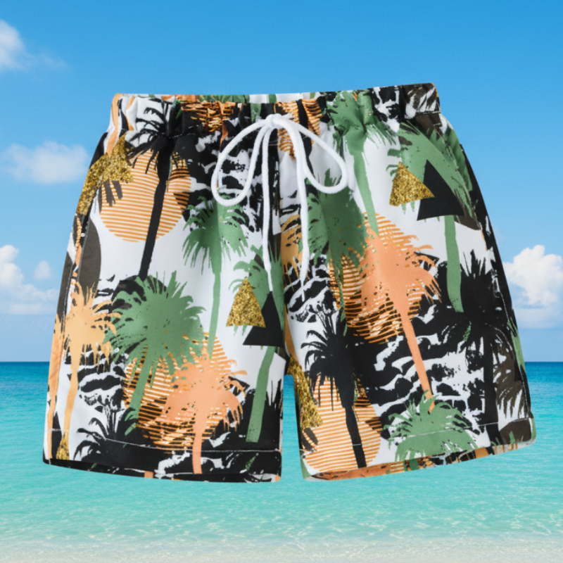 Beach Shorts – Ligero y divertido: bañador infantil tropical
