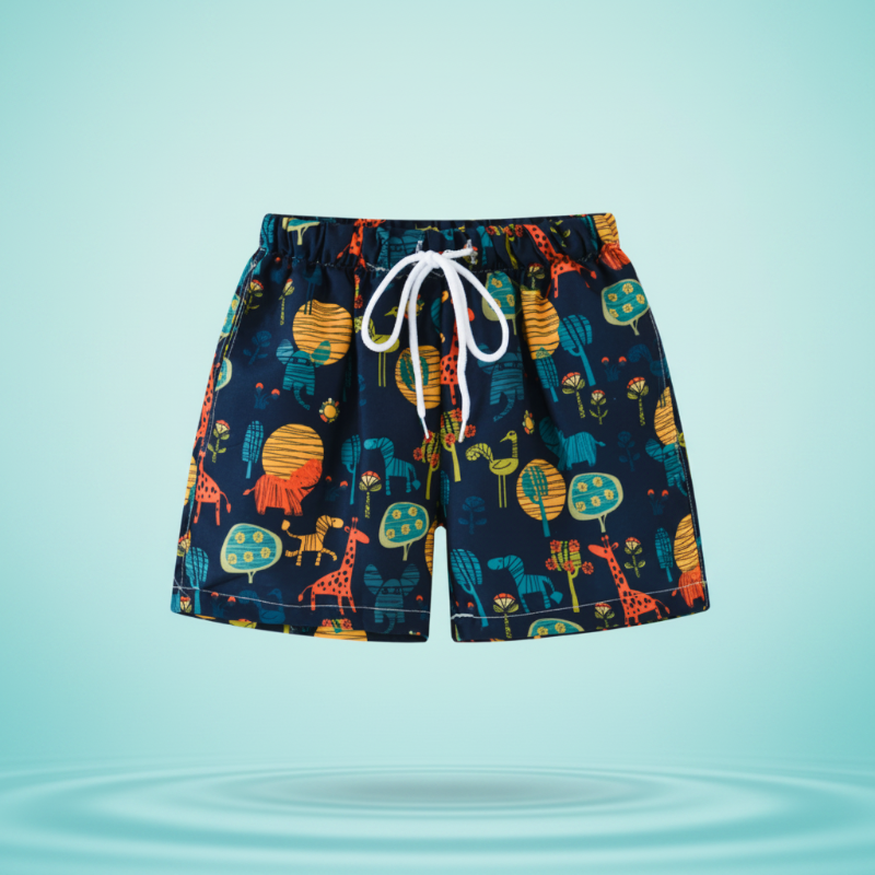 Beach Shorts – Ligero y divertido: bañador infantil tropical