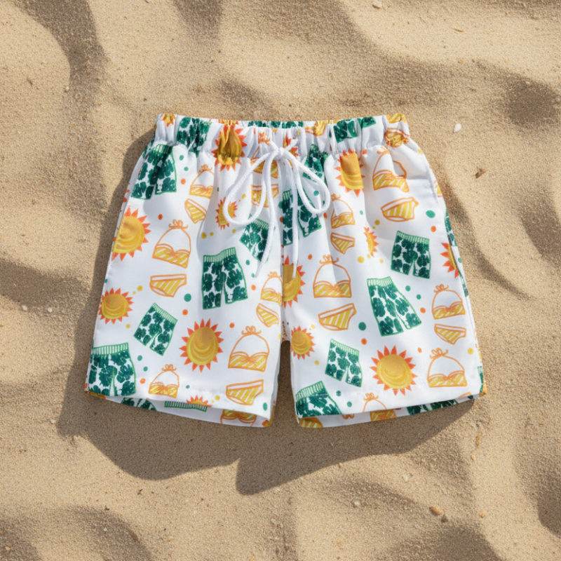 Beach Shorts – Ligero y divertido: bañador infantil tropical