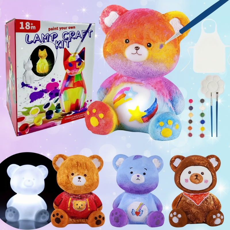 MiniCrafters – Creatividad y aprendizaje – Set de pintura de animales para lámparas DIY