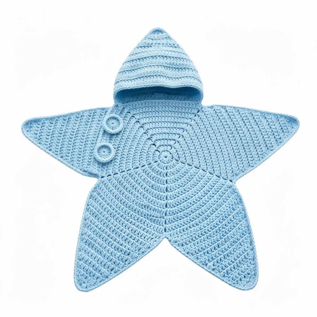 CozyStar – Suave y hecho a mano: mono de punto para bebé con diseño en forma de estrella