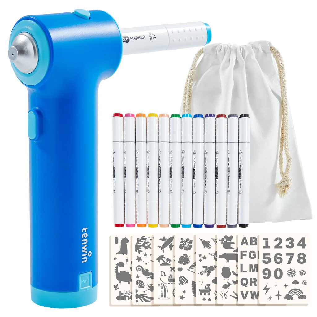 PaintBuddy – Creativo y educativo – Kit portátil de dibujo con aerógrafo