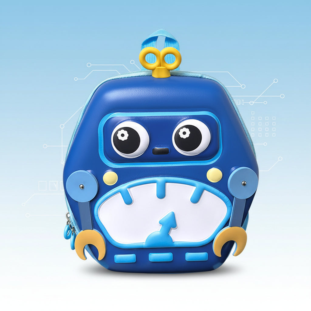 MiniBot – Atrevido y práctico: mochila infantil con diseño de robot
