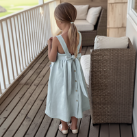 Thumbnail for BloomGrace – Bonito y cómodo: vestido infantil con lazo y tirantes ajustables
