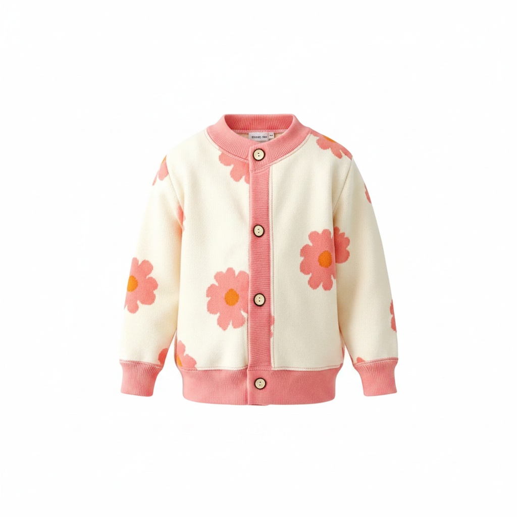 CozyCardi – Suave y cálido: chaleco de punto con bonitos estampados
