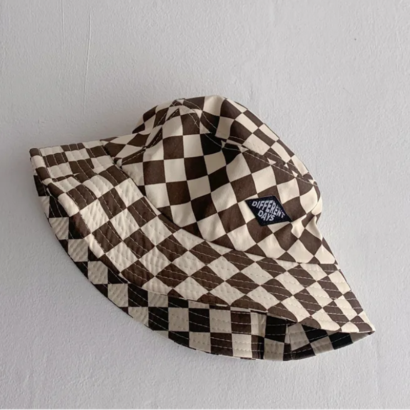 Bucket Hat – Bonito y protector: gorro infantil a cuadros