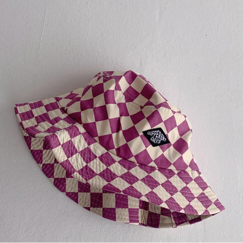 Bucket Hat – Bonito y protector: gorro infantil a cuadros