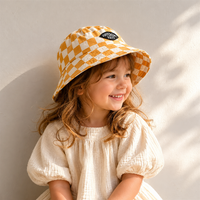 Thumbnail for Bucket Hat – Bonito y protector: gorro infantil a cuadros