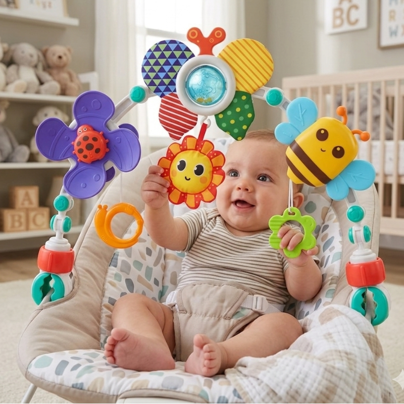 BuzzBloom – Colorido e interactivo – Arco de juegos para bebés