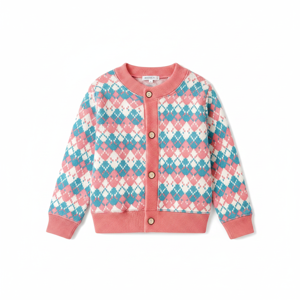 CozyCardi – Suave y cálido: chaleco de punto con bonitos estampados