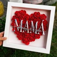 Thumbnail for Personalized Rose Shadow Box – Regalo único para el Día de la Madre: caja con rosas personalizadas