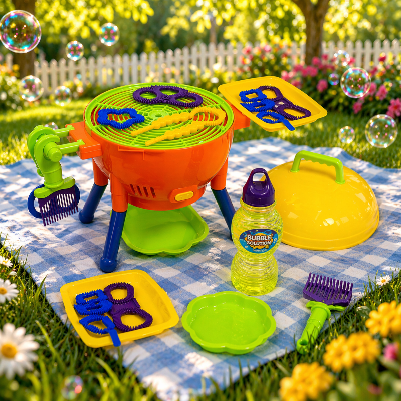 BBQ Bubble Maker – Divertido e interactivo – Barbacoa de pompas de jabón