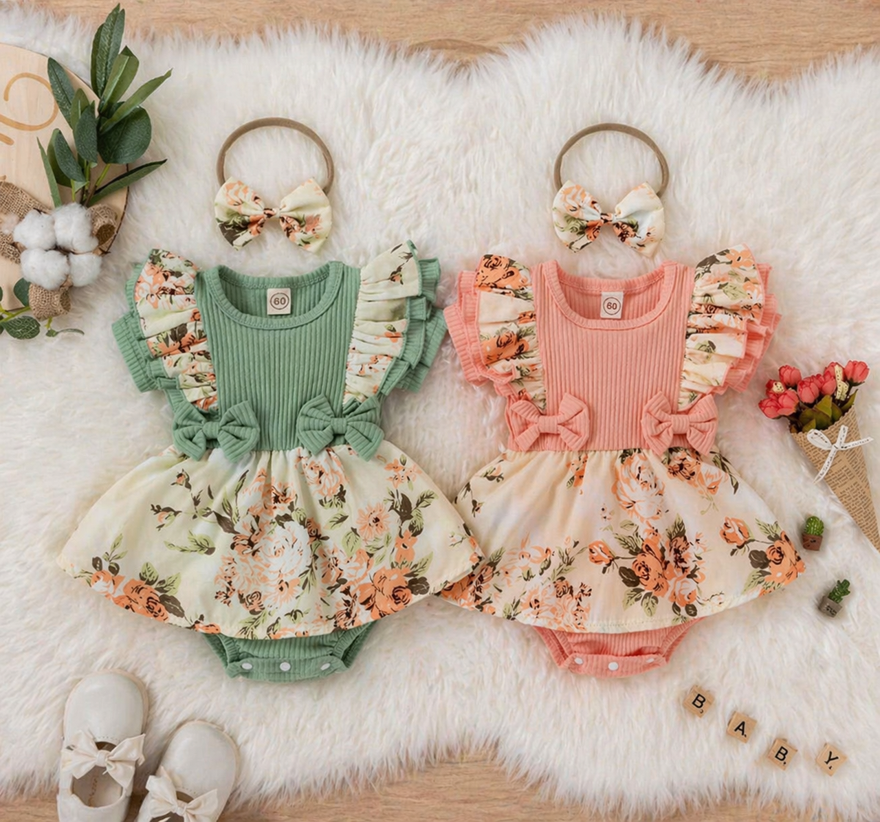 Mini Fashion™ - Soft around the skin - Girls Romper Suit