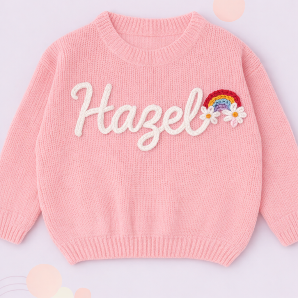 TinyStitch – Jersey de punto personalizado con nombre para niños