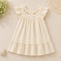 Thumbnail for Short Sleeve Embroidery Dress – Elegancia y comodidad: vestido de boutique para niñas