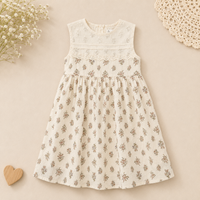 Thumbnail for Short Sleeve Embroidery Dress – Elegancia y comodidad: vestido de boutique para niñas