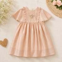 Thumbnail for Short Sleeve Embroidery Dress – Elegancia y comodidad: vestido de boutique para niñas
