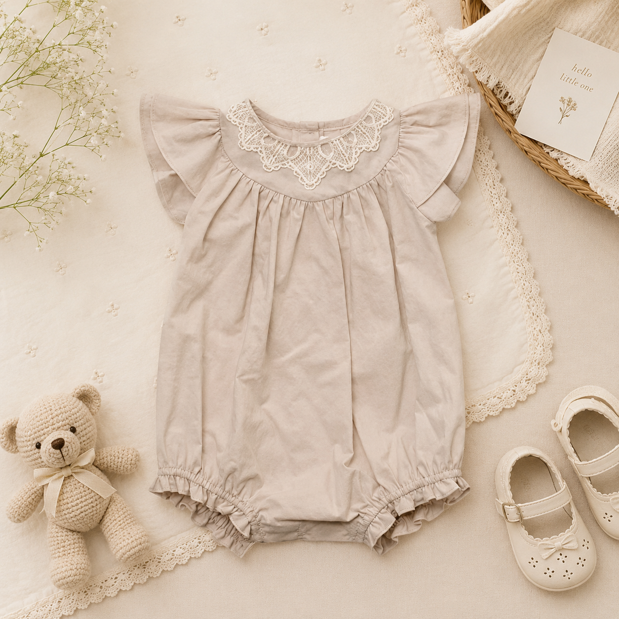 Vintage Rompers – Atemporal y suave – Mono para bebé