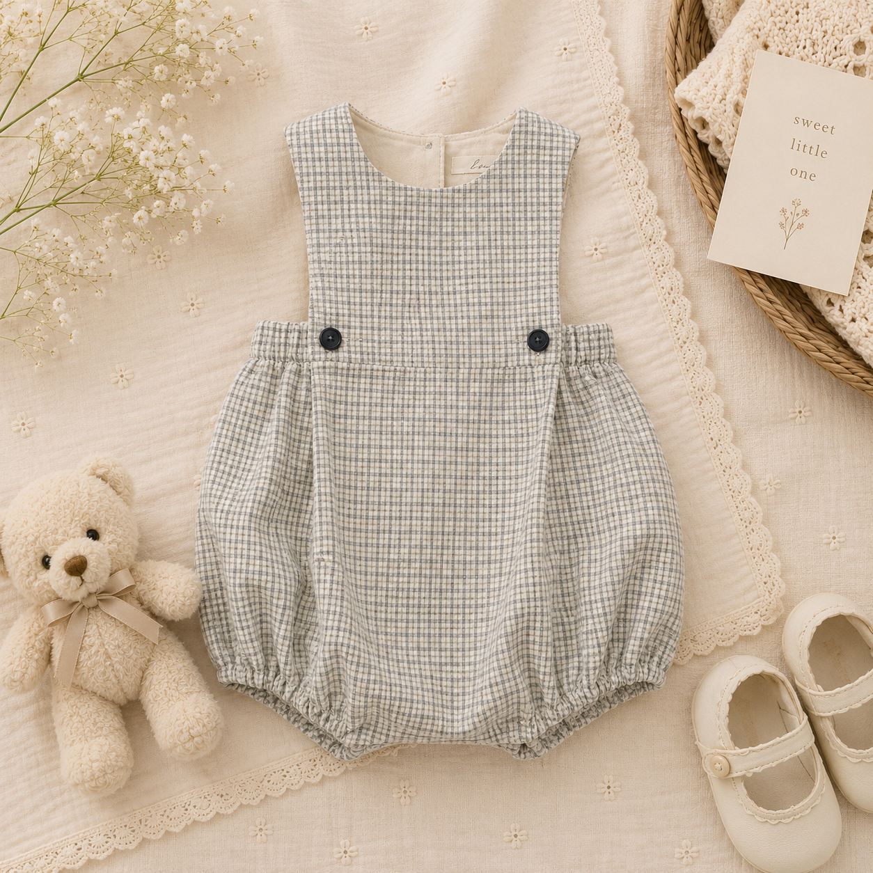 Vintage Rompers – Atemporal y suave – Mono para bebé