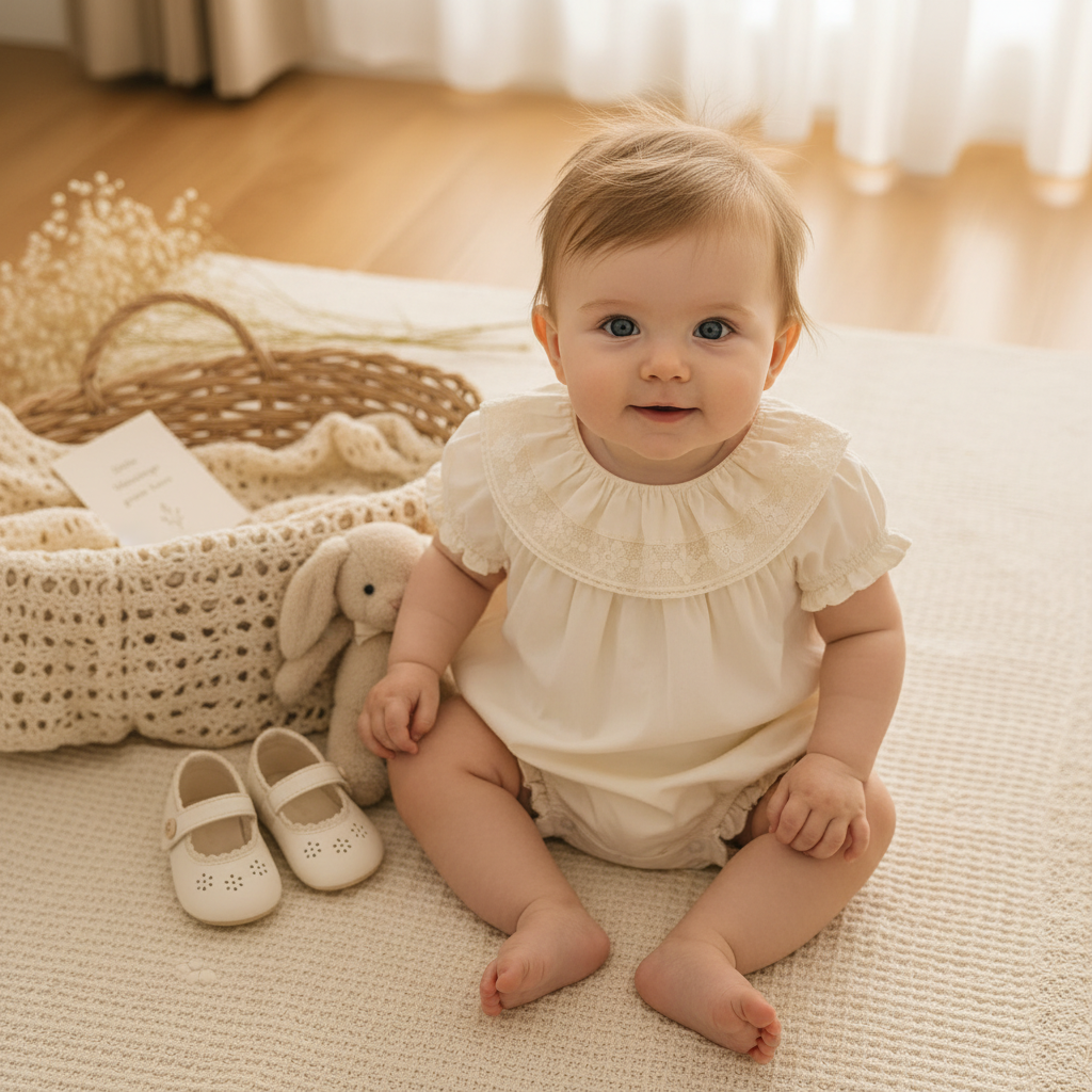 Vintage Rompers – Atemporal y suave – Mono para bebé