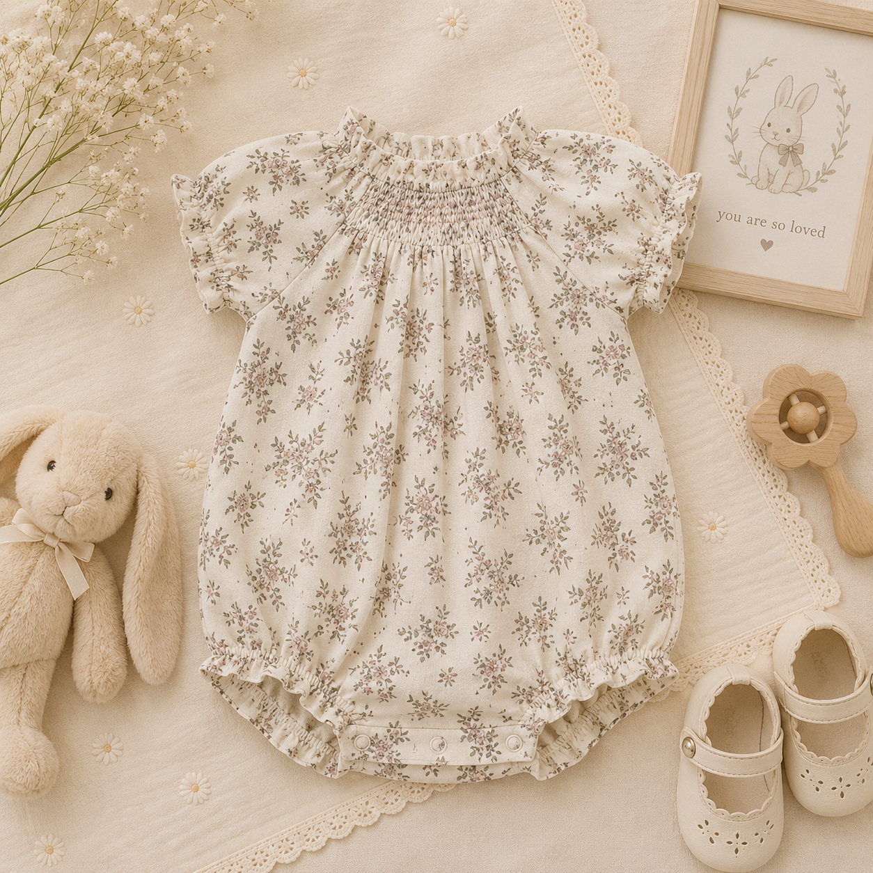 Vintage Rompers – Atemporal y suave – Mono para bebé