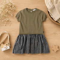 Thumbnail for Plaid Patchwork Dress – Moderno y ligero: vestido a cuadros