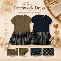 Thumbnail for Plaid Patchwork Dress – Moderno y ligero: vestido a cuadros