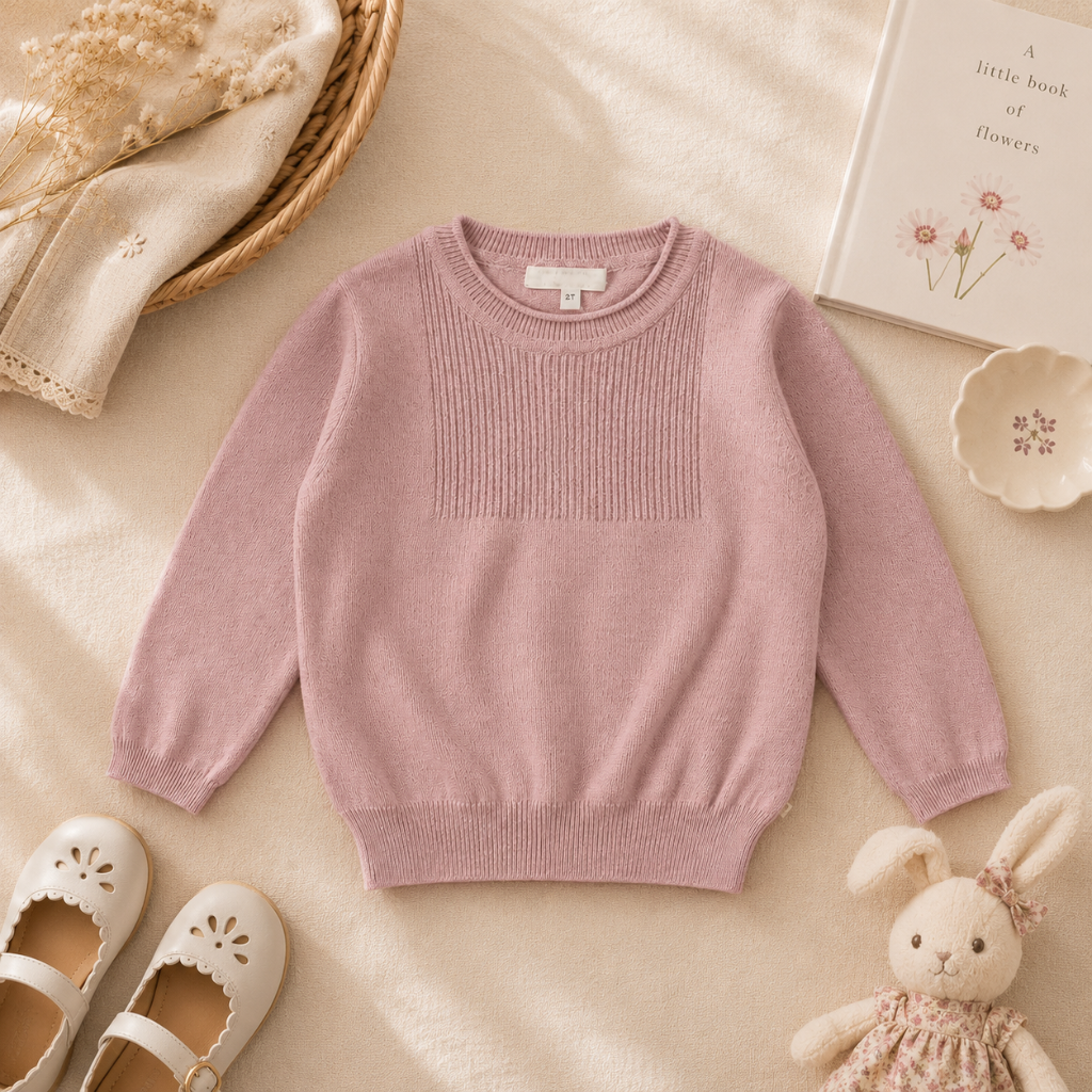 Thin Cotton Pullover – Luz y comodidad – Jersey de punto para niños