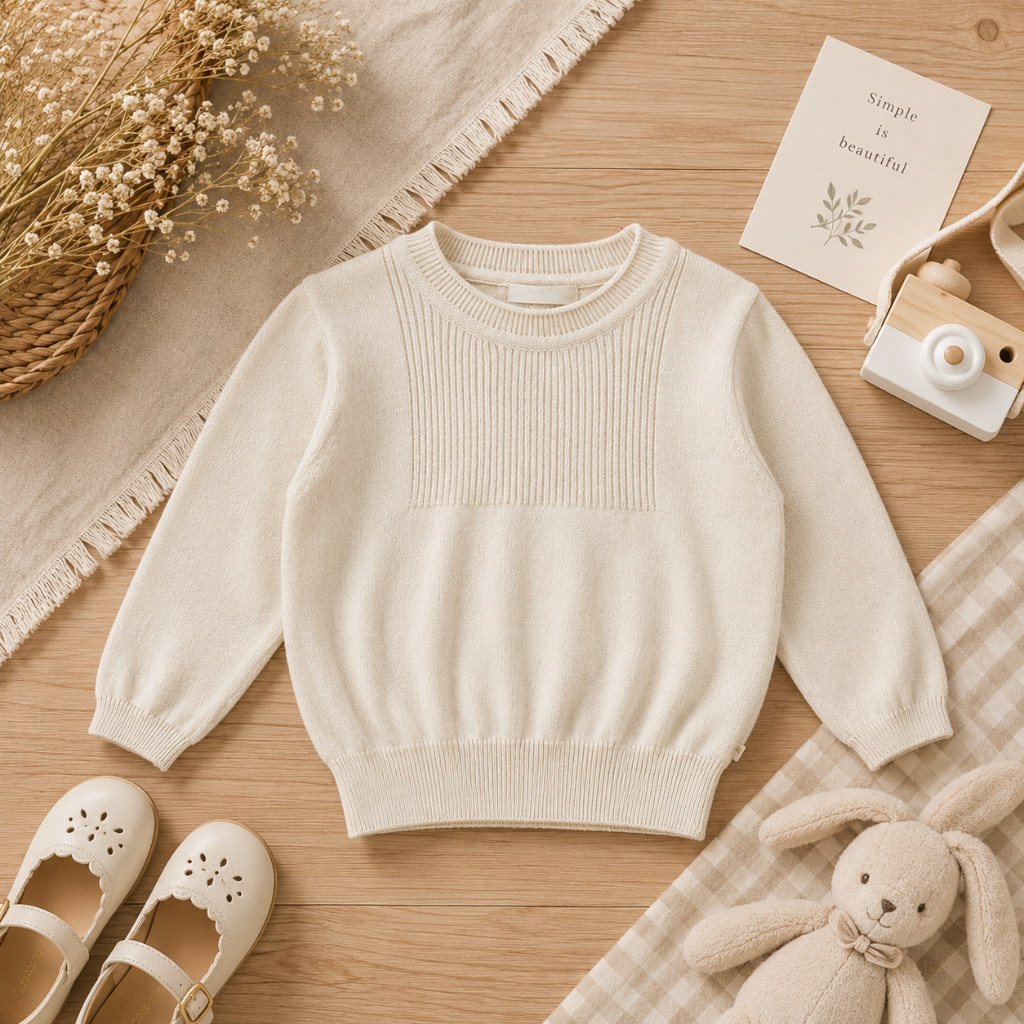 Thin Cotton Pullover – Luz y comodidad – Jersey de punto para niños