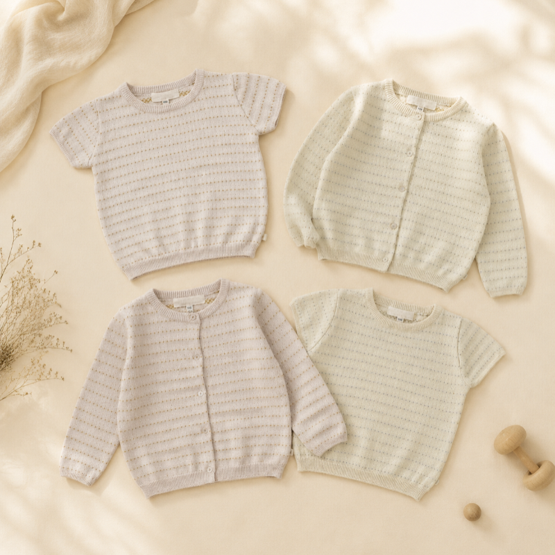 Knit Top & Cardigan – Suave y cómodo: camiseta y chaqueta de punto